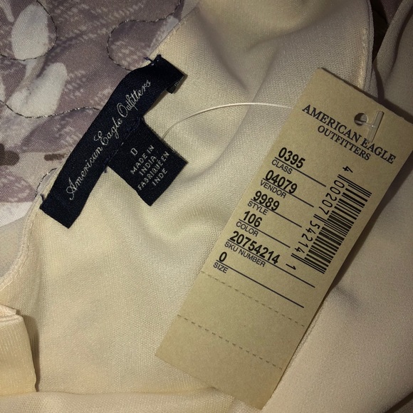 Cream American Eagle Fringe Dress - Picture 3 of 6